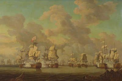 La vittoria di Lord Rodney sulla flotta francese al largo di Dominica, 1782 da Robert Dodd